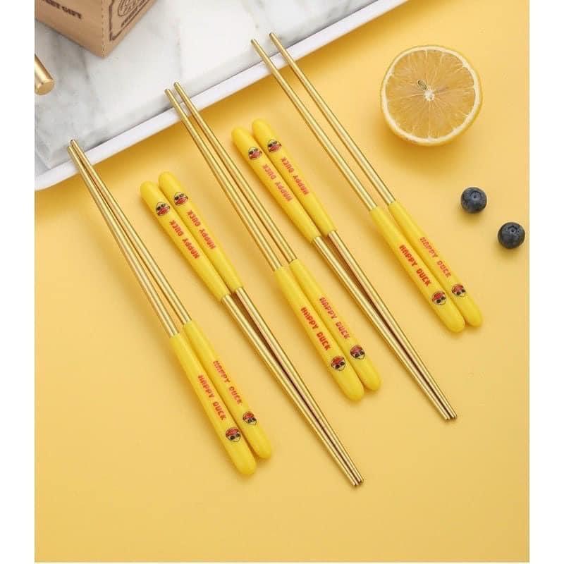HỘP 5 ĐÔI ĐŨA HÌNH VỊT VÀNG SIÊU XINH CHO BÉ