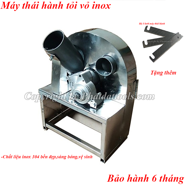 Máy thái hành tỏi quay tay inox