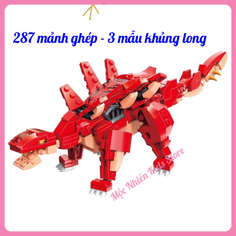 Đồ Chơi Lắp Ráp Kiểu Lego Qman 42106 Khủng Long Biến Đổi (287 Mảnh Ghép) Dành Cho Bé Trai Trên 6 Tuổi