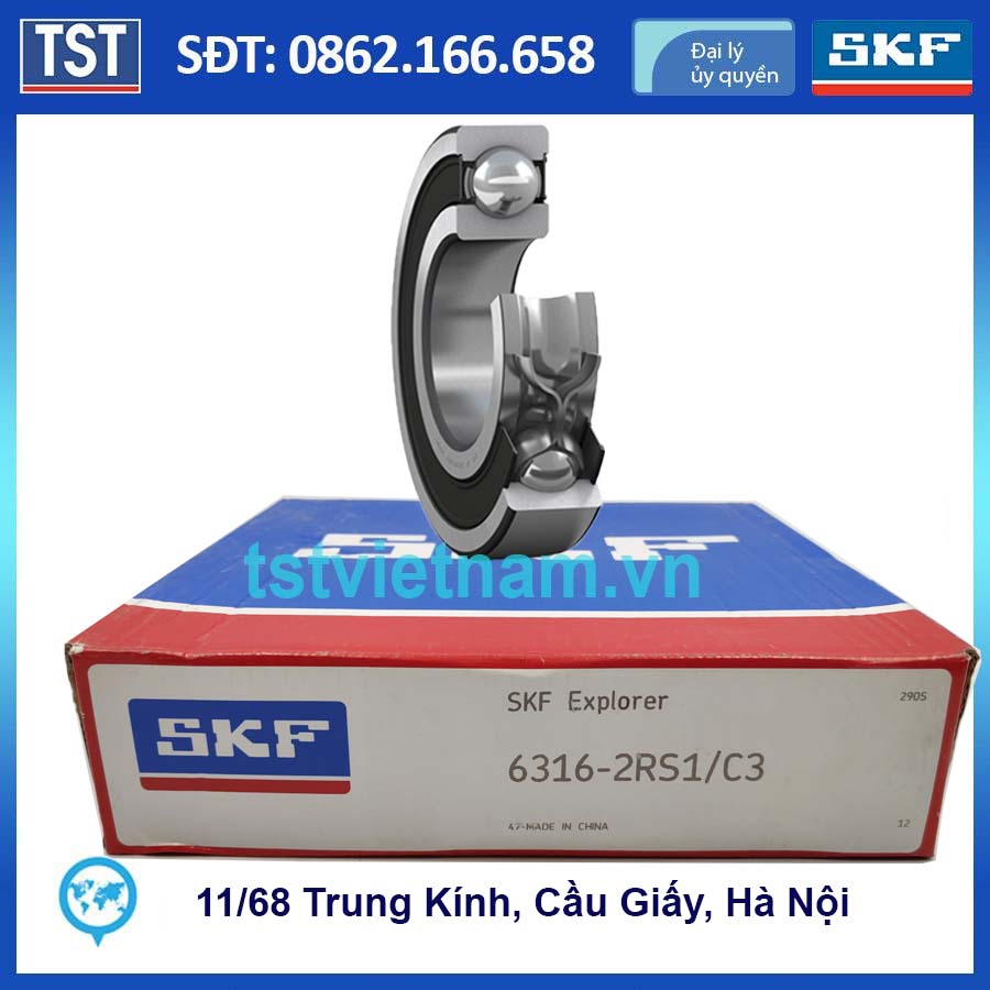 Vòng bi bạc đạn SKF 6316-2RS1/C3