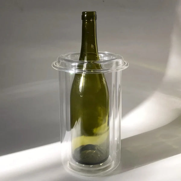 Bình Giữ Lạnh Rượu Guzzini Thermal Bottle Holder - 2 Lớp Cách Nhiệt - Thiết Kế Trong Suốt & Dày Dặn - Giữ Rượu Ở Nhiệt Độ Hoàn Hảo Thích Hợp Cho Mọi Bữa Tiệc