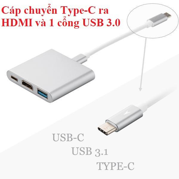 Cáp chuyển Type-C ra HDMI và 1 cổng USB 3.0