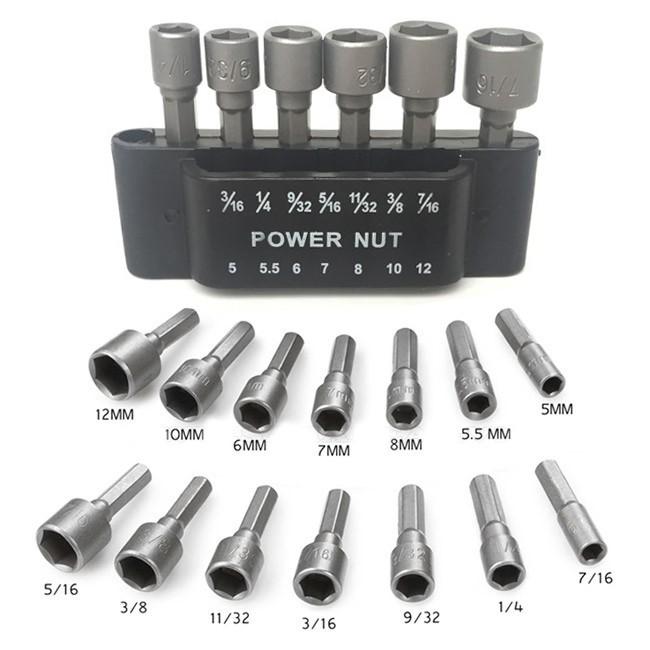 Bộ Vặn ốc Power Nut 14 Chi Tiết