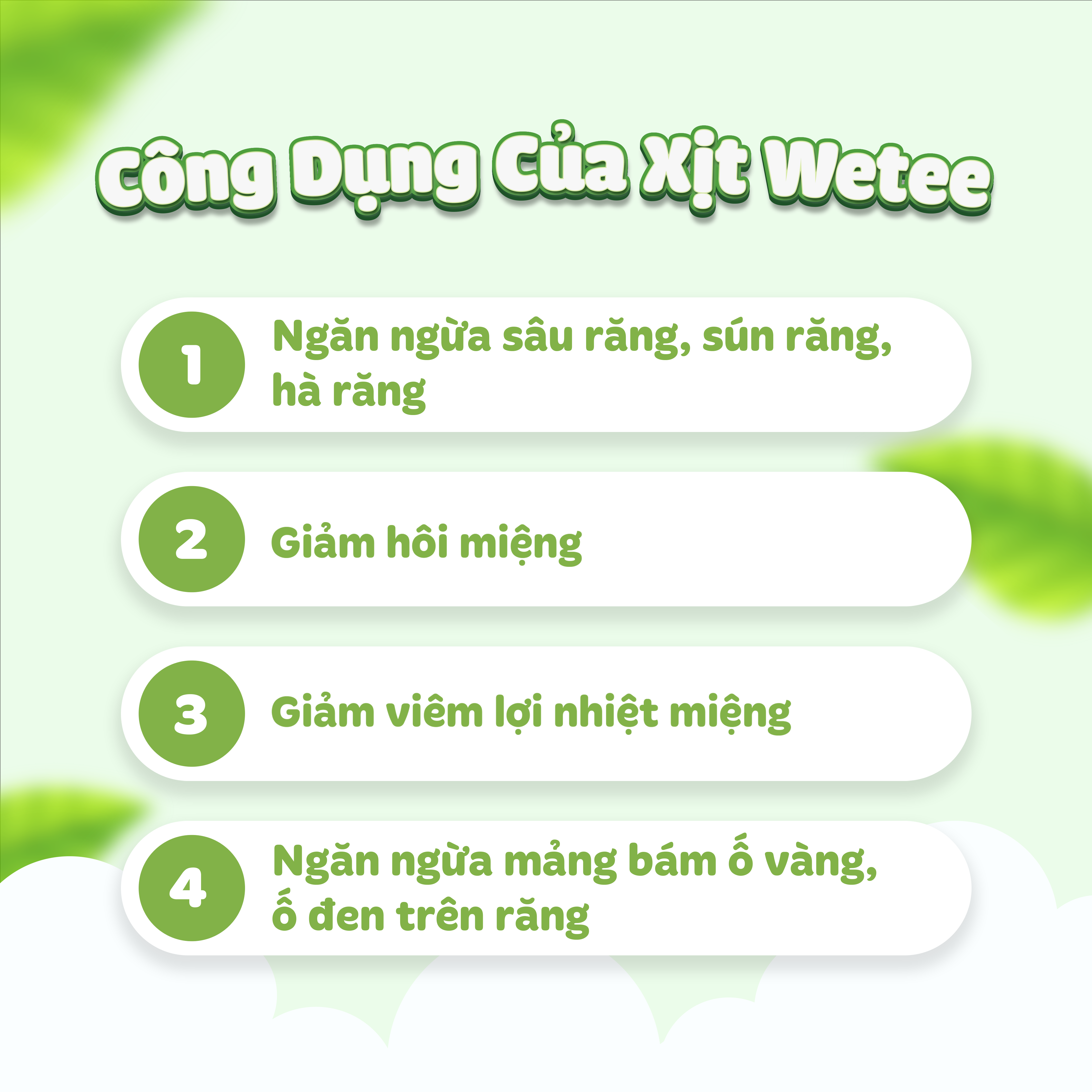 Xịt Răng Miệng Chống Sâu Răng Sún Răng Cho bé WETEE 30ml