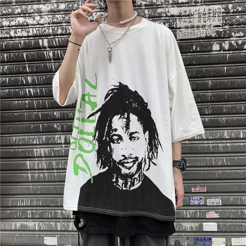 Áo thun tay lỡ unisex Wind Dollaz In Mặt, áo phông tay lỡ Ulzzang Wind