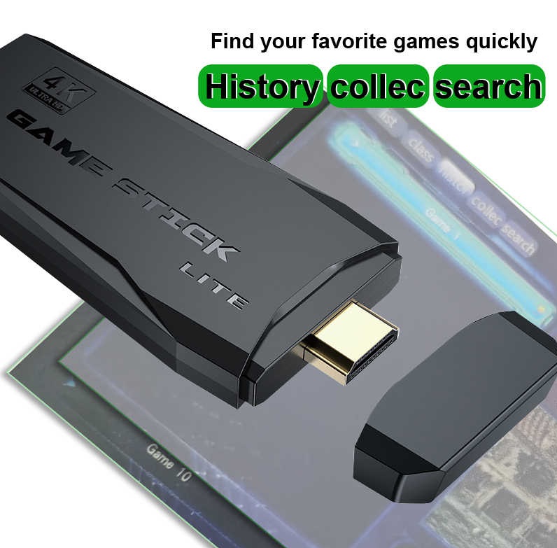 Bộ máy game stick 4K PS3000 tay cầm không dây - Máy chơi game điện tử HDMI hai người chơi kết nối TV 32G/64G Máy chơi game khác tay cầm joystick - Tặng file game đua xe thú