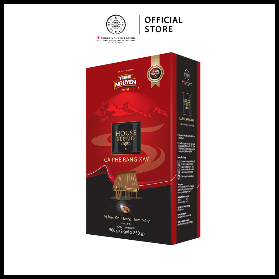 Trung Nguyên Legend - Cà Phê Rang Xay House Blend - Hộp 500Gr
