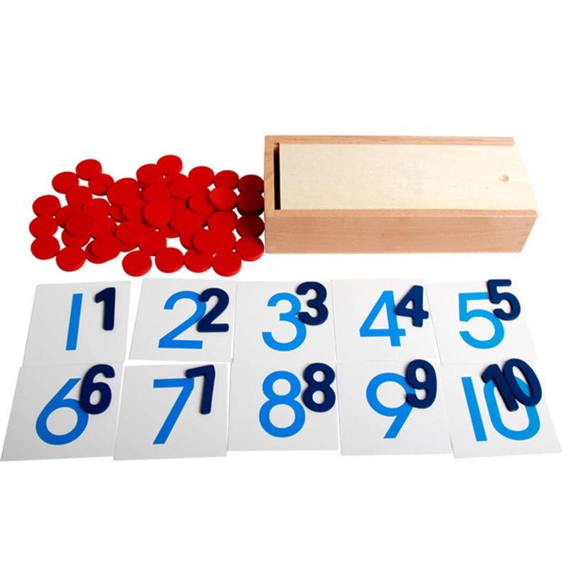 Số và hạt đếm kèm thẻ số bằng giấy (Numeral and counters)