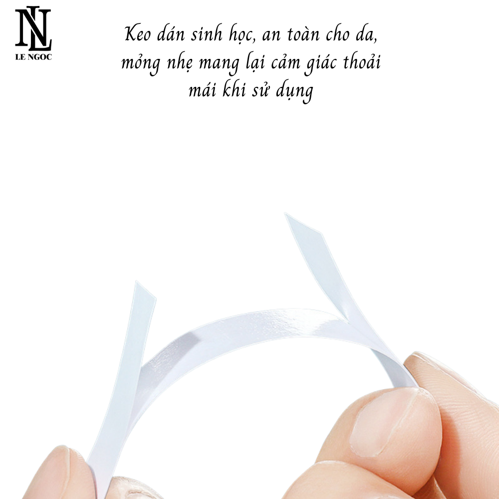 Bộ 10 miếng keo dán 2 mặt định hình cổ áo sơ mi, đầm 2 dây, chân váy, caravat, cúc áo chống trượt tàng hình -LN163