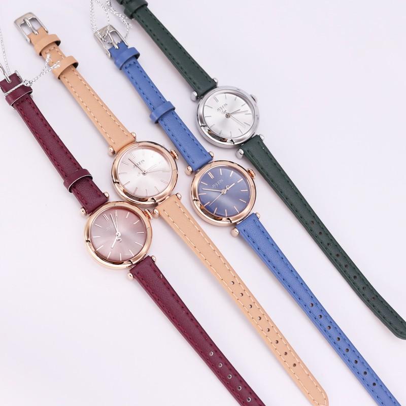 Đồng Hồ Nữ Julius Hàn Quốc Dây Da JA-1018 (5 màu)