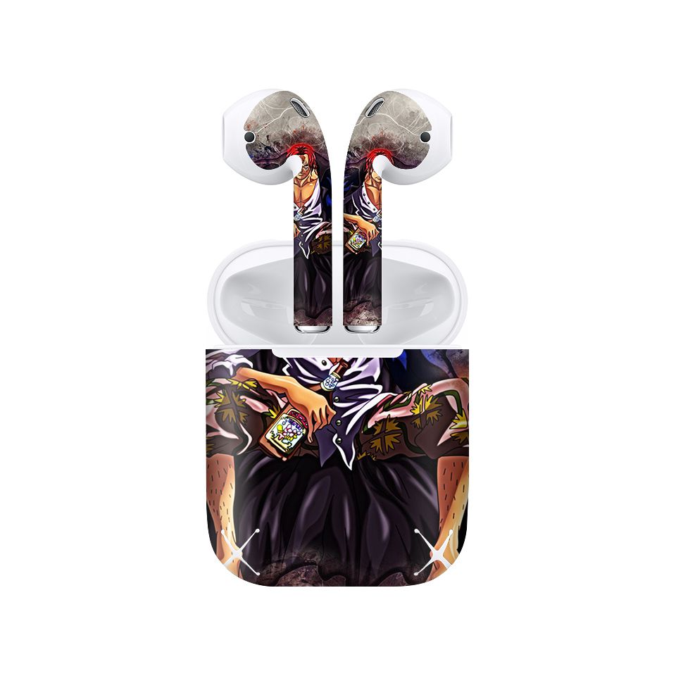 Miếng dán skin chống bẩn cho tai nghe AirPods in hình One Piece - OPi005 (bản không dây 1 và 2)