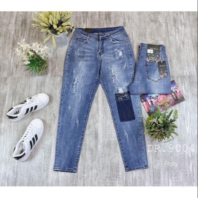 Quần Jeans Nữ Baggy Xanh Siêu Hot Lưng Cao
