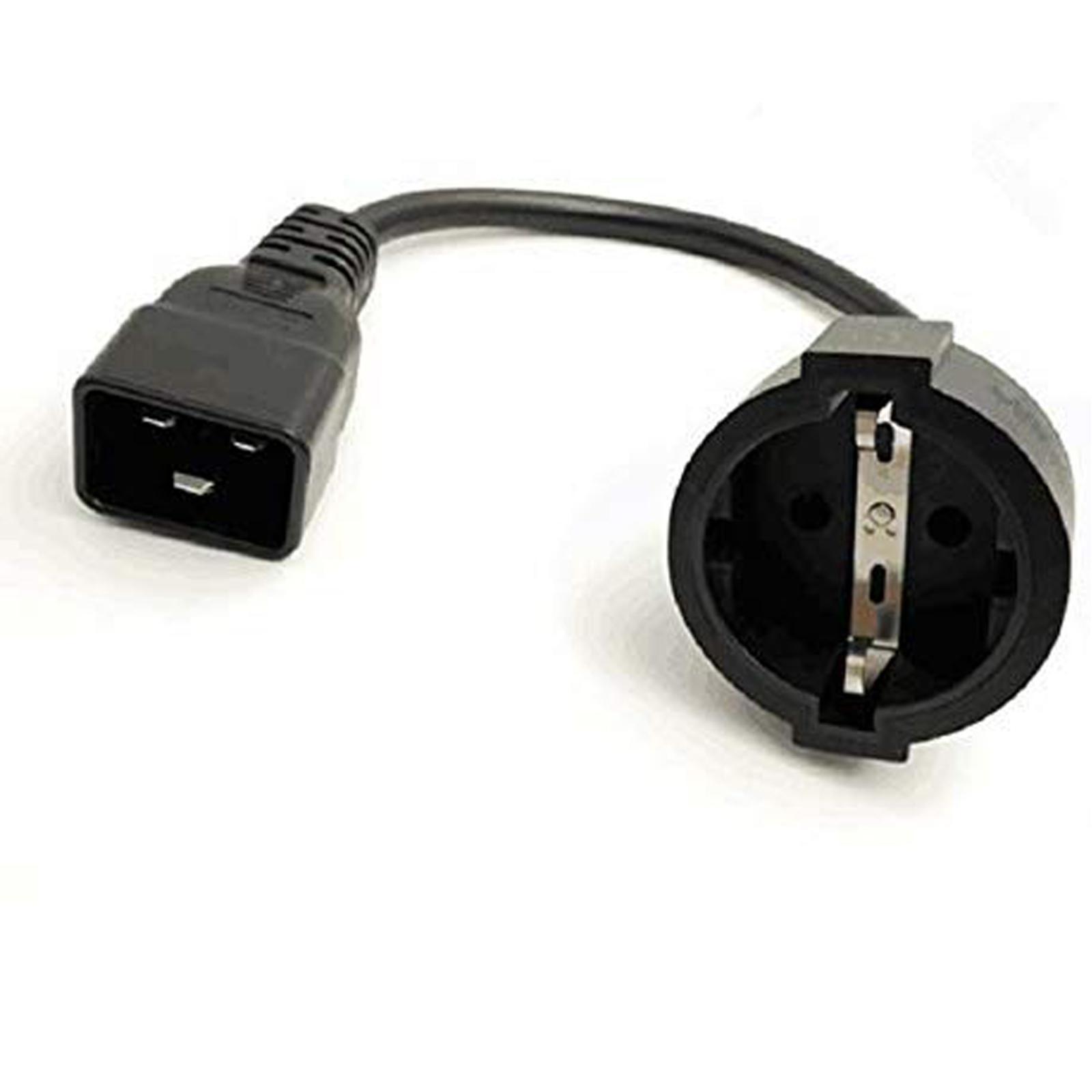 Hình ảnh IEC320-C20 EU 4.8mm Power Cord Cable, 0.3M Rated Current 16A PC Monitor Rated Voltage 125V-250V Rated Power 2500W Computer Connector