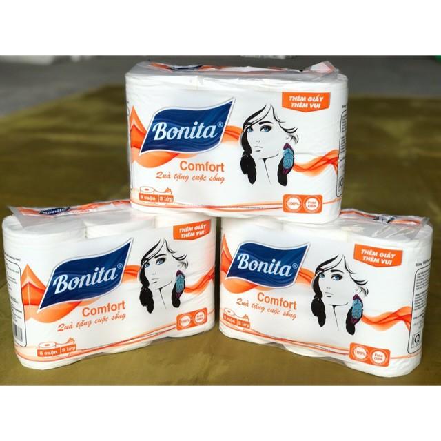Giấy Vệ Sinh - Giấy cuộn BONITA Xuất Khẩu Siêu Dai