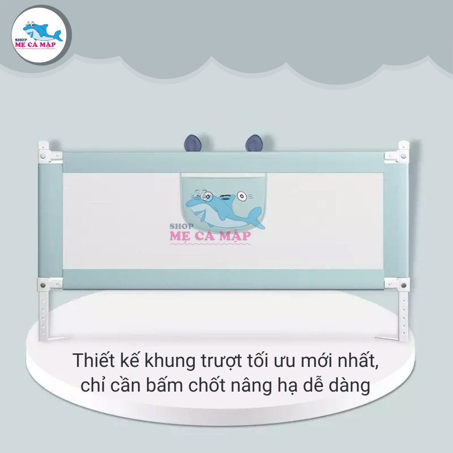 Thanh chắn giường SALE giá nhập, thanh chặn giường dạng trượt cao tối đa 90cm có 3 màu