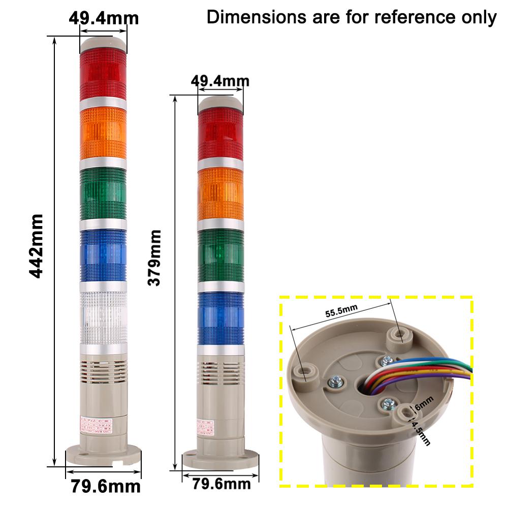 12V 24V Industrial Signal Tower Safety Stack Alarm Light LGP505 Led Multilayer Buzzer Caution Warning Lamp For Machine 110V 220V