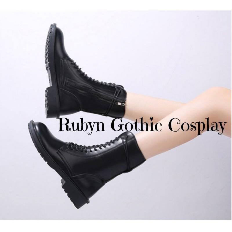 Giày Boots Chiến Binh khóa kéo cổ cao cá tính ( size 35 - 40 ) SN300