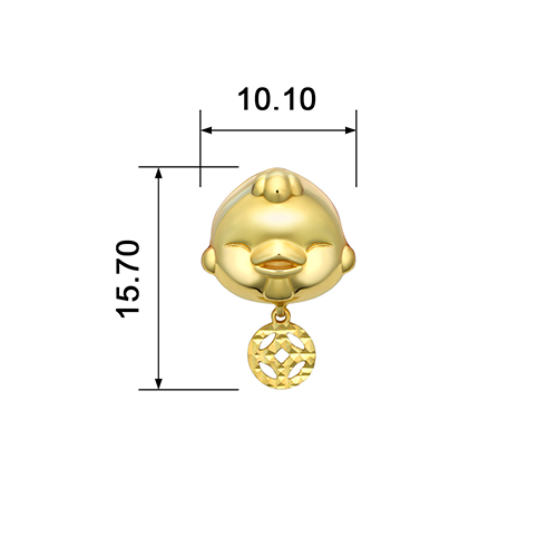 Charm Kim Dậu Vàng 14k LLF219 Huy Thanh Jewelry