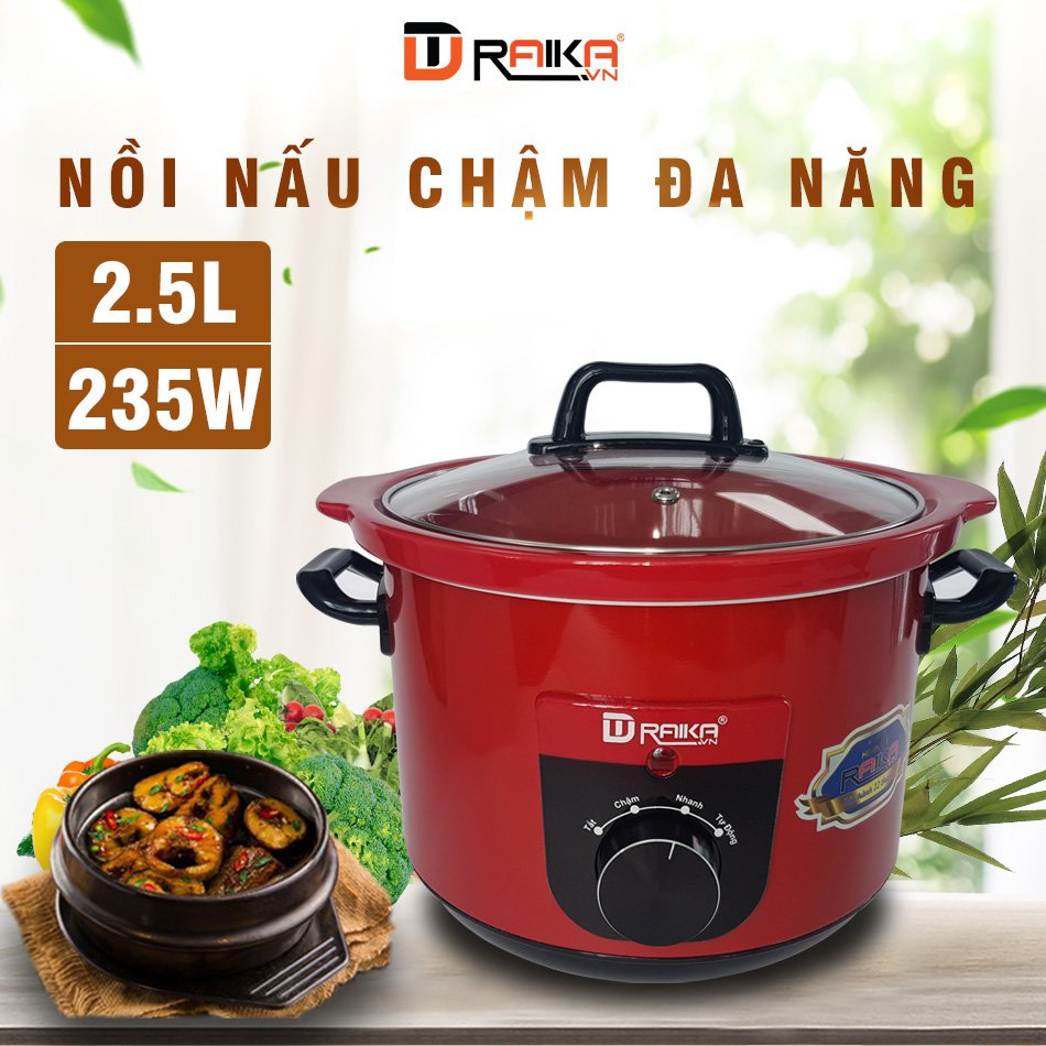 Nồi Kho Sứ RAIKA Đạt Tường - RKSC2.5 - Hàng Chính Hãng