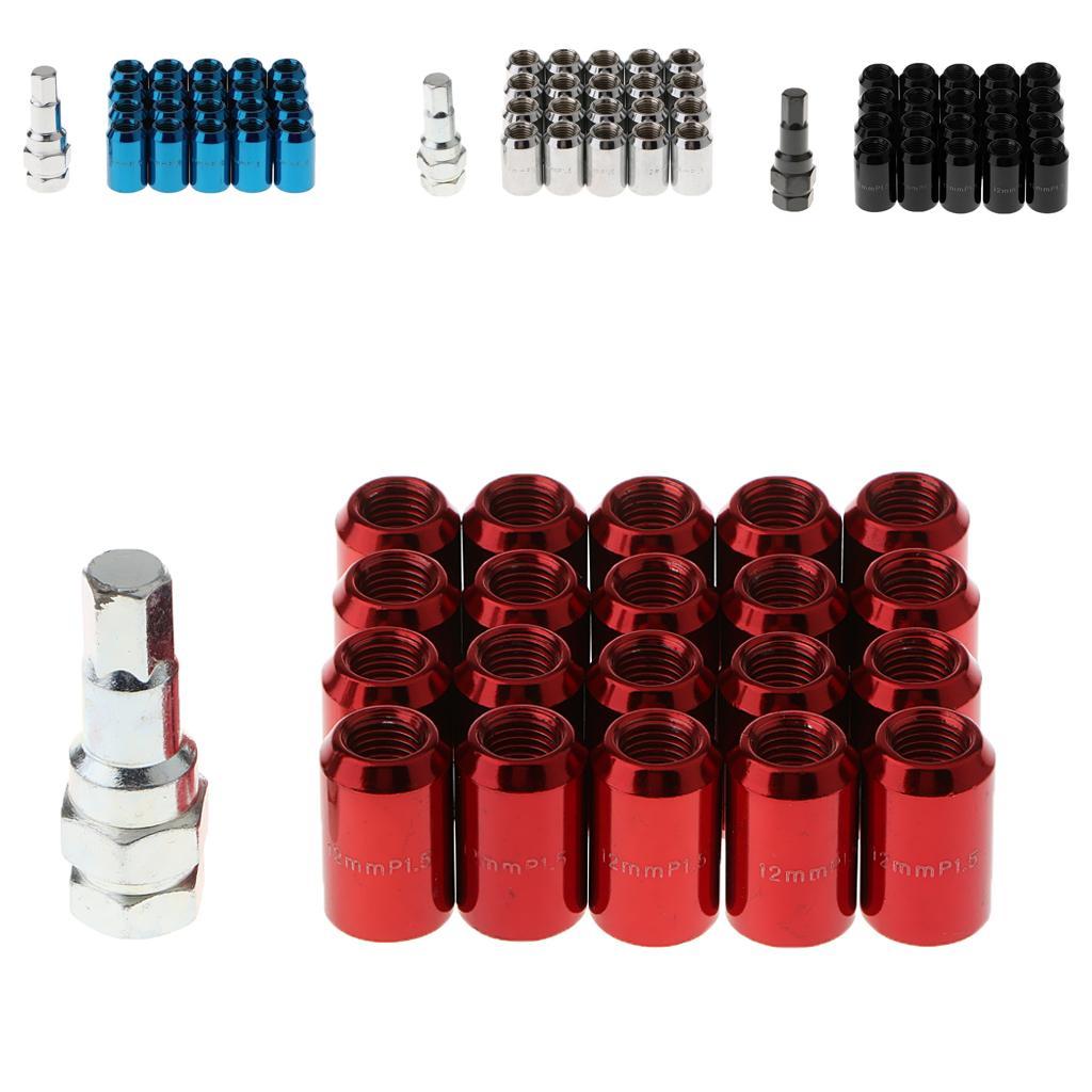 20 Pieces Universal M12x1.5MM Wheel Rim Lug Nuts for Removal