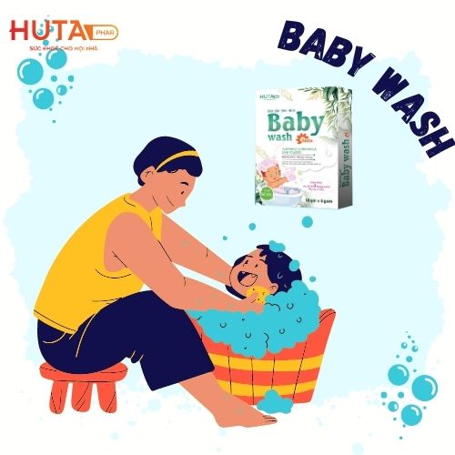 Bột tắm thảo dược Baby wash - dạng gói tiện dụng