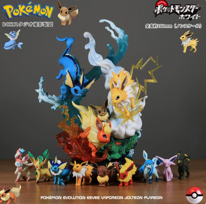 Pokemon Figure, Mô hình, nhân vật size to tiến hóa Charamander Bulbasaur gengar squitle mewtwo huyền thoại có đèn led