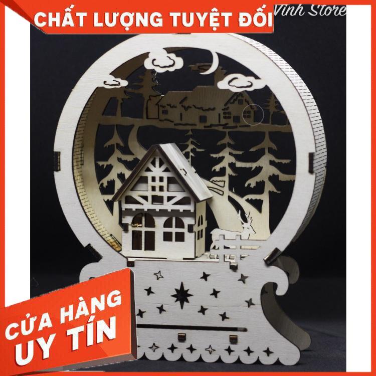 Gỗ trang trí để bàn mẫu ngôi nhà trên núi tuyết 3D
