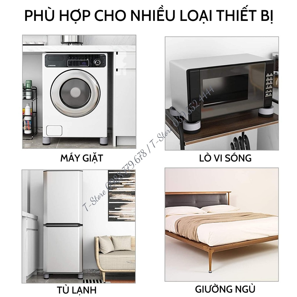 Bô 4 đế su chống rùng bảo vệ động cơ máy giặt