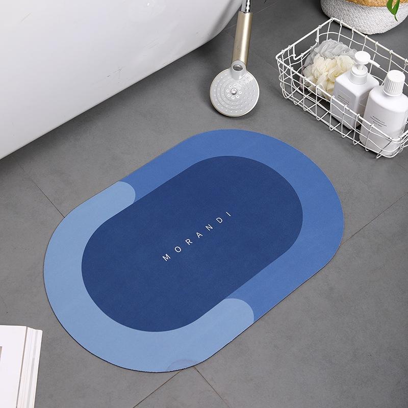 Thảm lau chân silicon , thảm lót sàn nhà hình bầu dục