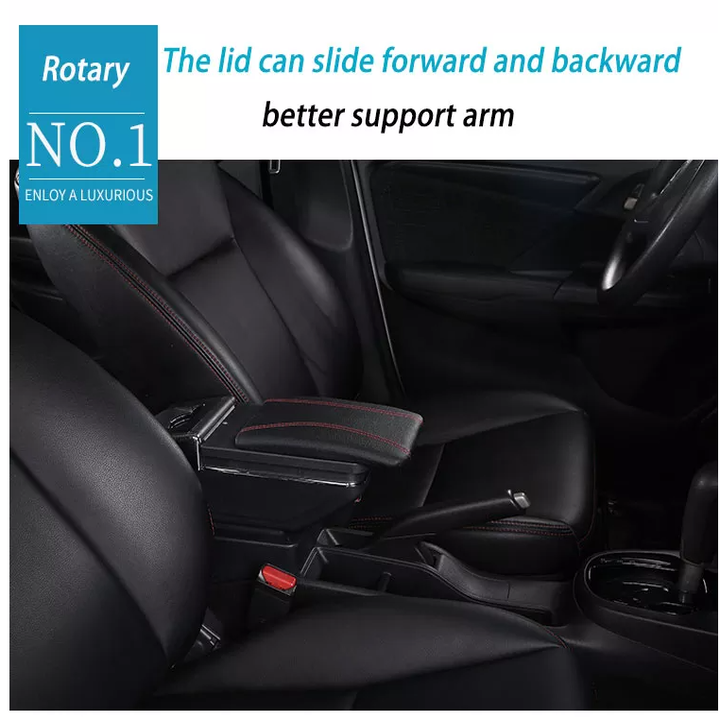 Hộp tỳ tay xe hơi, ô tô dành cho xe Hyundai i10 mã JDZX-i10: Màu Đen và Kem