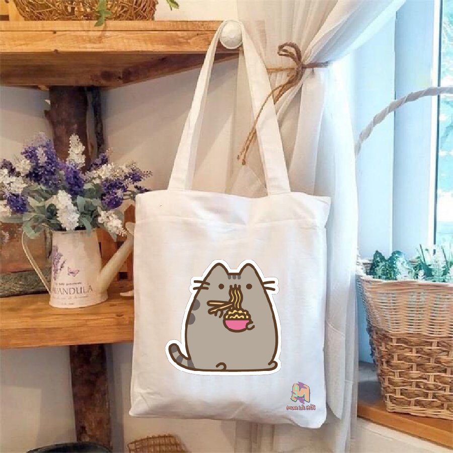 Túi Tote in hình chủ đề Pusheen