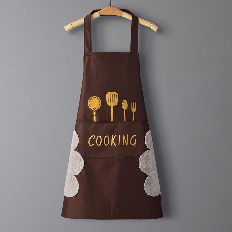 Tạp dề Cooking chống thấm nước có Lau tay 2 bên