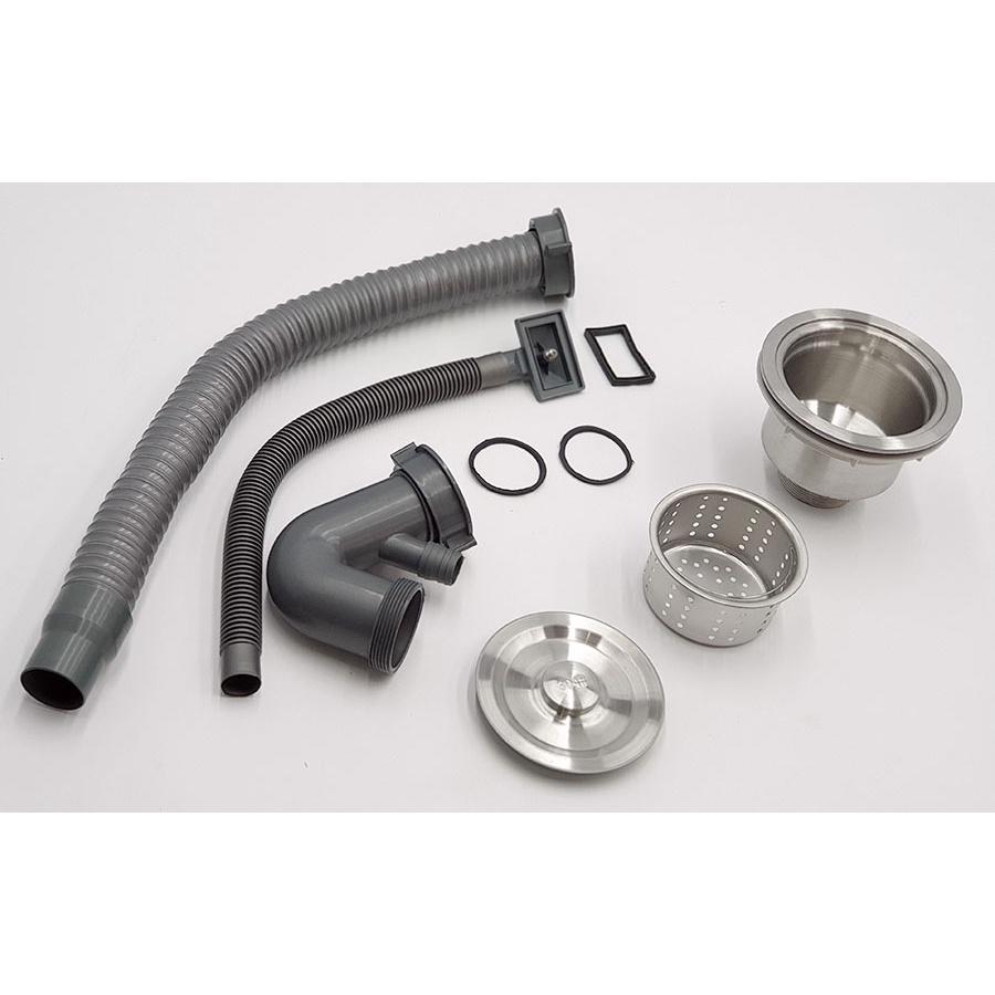 Bộ xả chậu rửa chén 1 hố đi kèm rốn xả 140mm, chất liệu Inox 304 Eurolife EL-BXC04