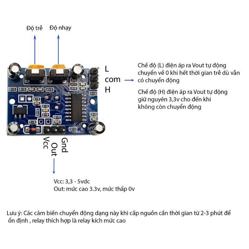 Mạch cảm biến chuyển động hồng ngoại HC-SR501