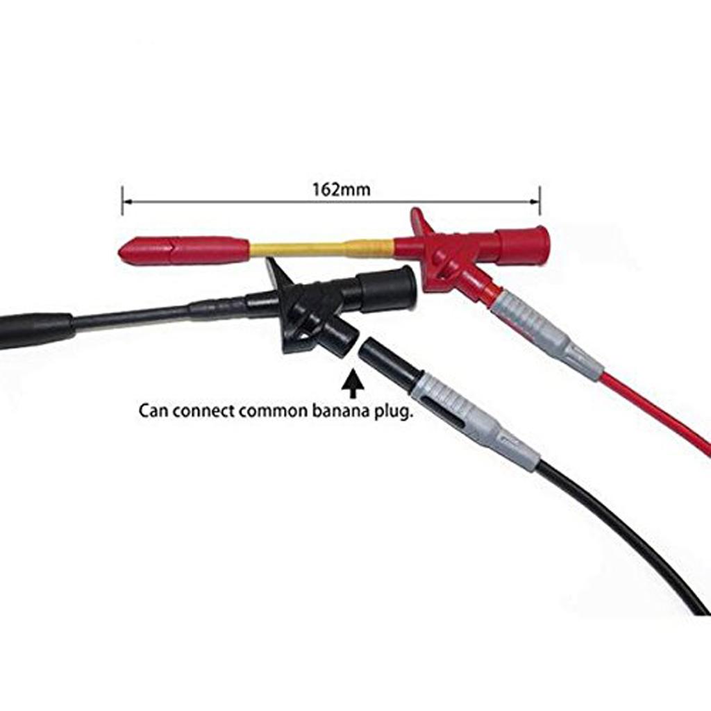 2x Insulated Quick Piercing Test Clips Multimeter Test Probe Spring Load