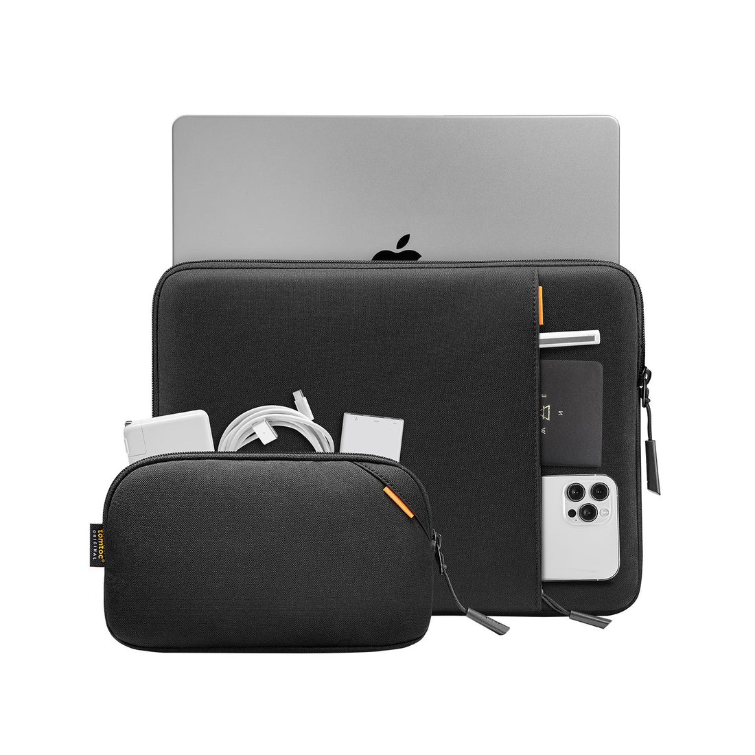 Túi Chống Sốc Laptop TOMTOC A13-C12 Sleeve Kit Dành Cho Macbook 13 inch 360 Protective Kèm Túi Phụ Kiện - Hàng Chính Hãng