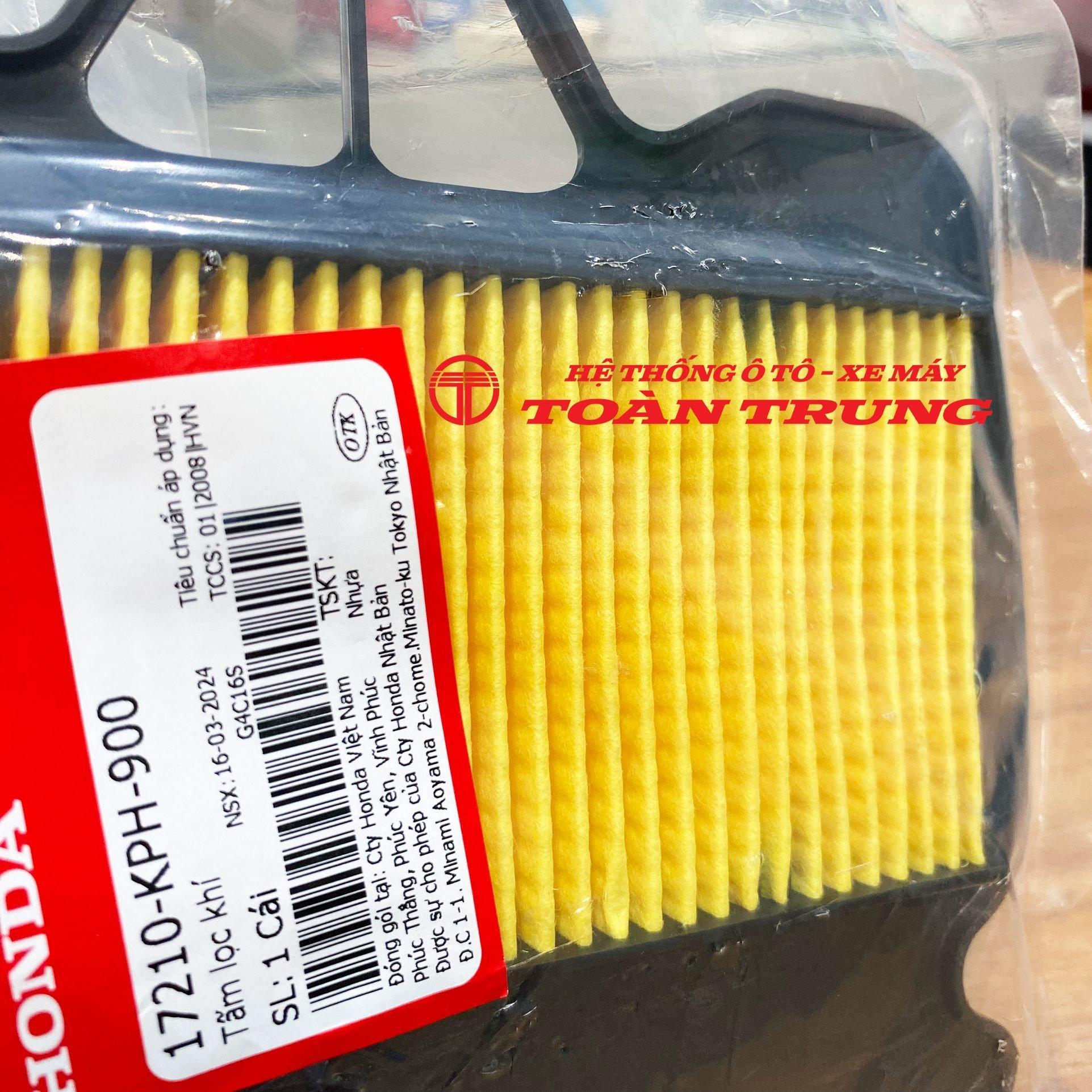 Tấm lọc khí Wave Alpha/S/RS (2005-2016), Future (2004-2012) chính hãƞg Honda &quot;17210KPH900&quot;
