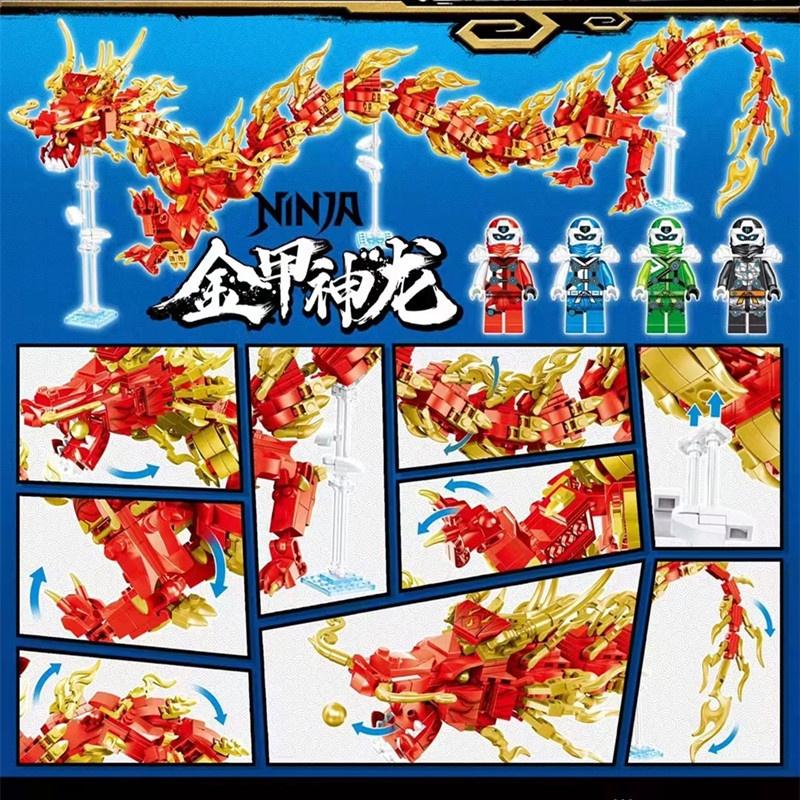 Đồ chơi Lắp Ráp Rồng Lửa NinjaGo, Ledou 76118 Phantom Flame Dragon, Xếp hình thông minh