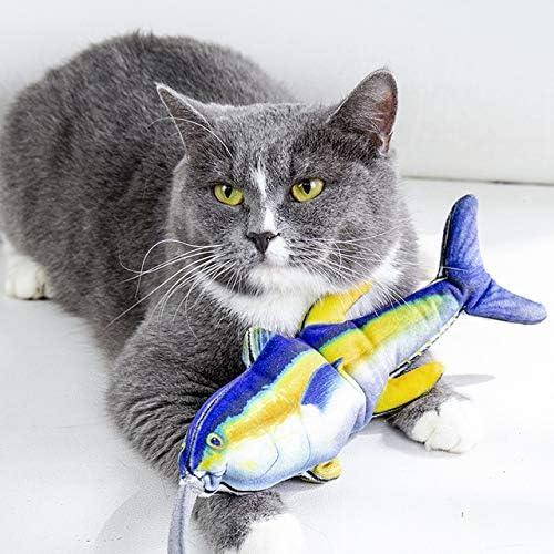 Di chuyển đồ chơi cho mèo ngọ nguậy cá Catnip Đồ chơi mèo sang trọng tương tác Đồ chơi mèo nhai