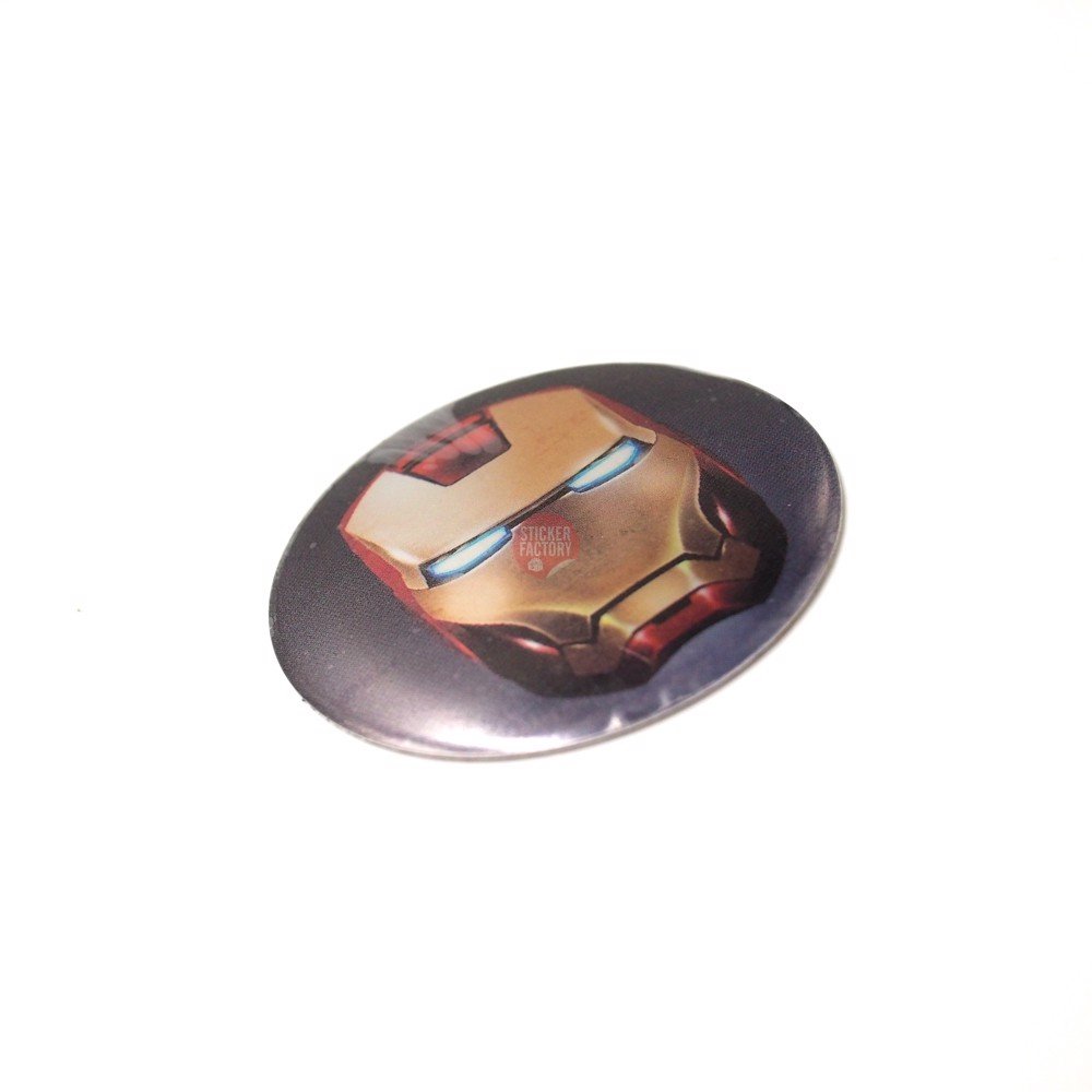 Sticker metal dán mâm xe hơi tròn 5.5cm - Iron man miếng lẻ