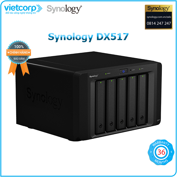 Thiết bị mở rộng NAS Synology DX517 - Hàng Chính Hãng