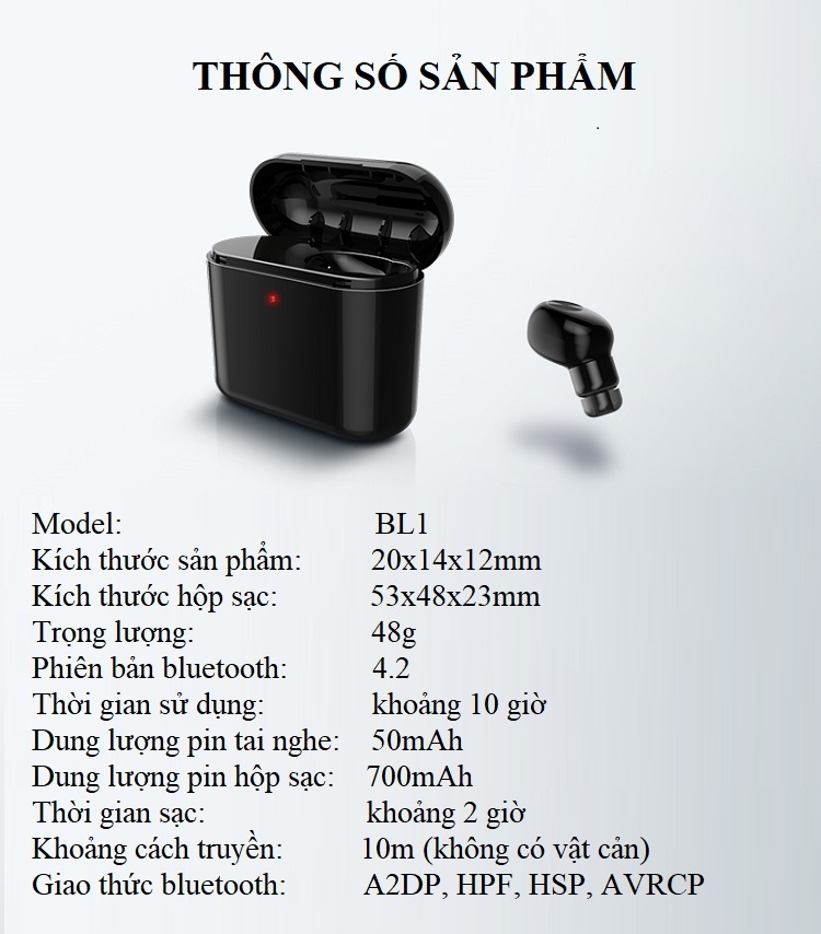 Tai Nghe Bluetooth BL-01 Thiết Bị Công Nghệ Mới siêu gọn