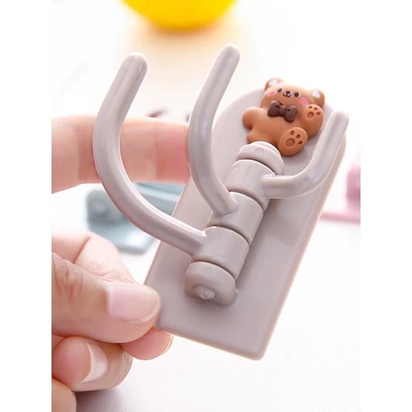 Móc treo đồ dán tường 3 nhánh đính charm hoạ tiết HOẠT HÌNH dễ thương treo đồ đa năng tiện lợi cho phòng ngủ, nhà cửa