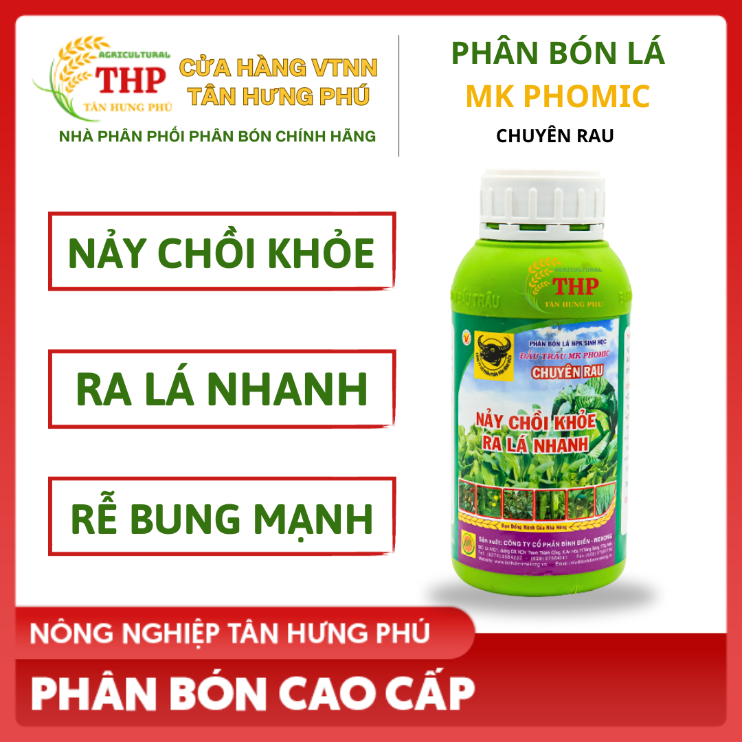 Phân Bón Lá Cao Cấp Đầu Trâu MK Phomic | Phân bón Chuyên Rau | Chai500ml