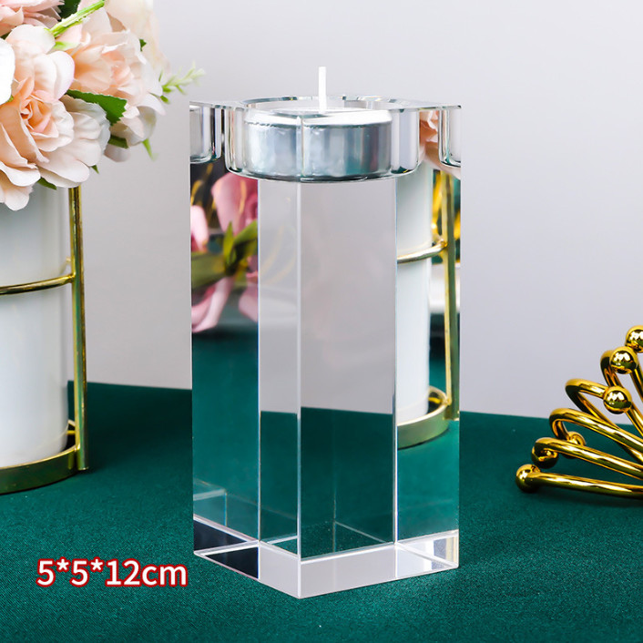 Chân Đế Nến Thủy Tinh Phong Cách Châu Âu Cao Cấp Sang Trọng
