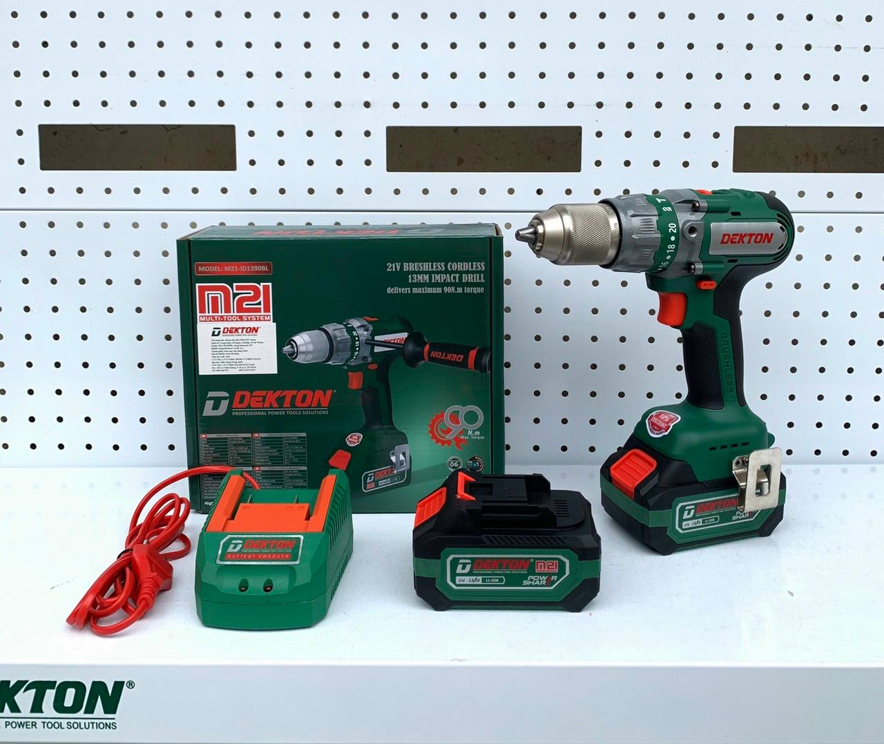 MÁY KHOAN DÙNG PIN 21V 13MM DEKTON M21-ID1390BL - HÀNG CHÍNH HÃNG