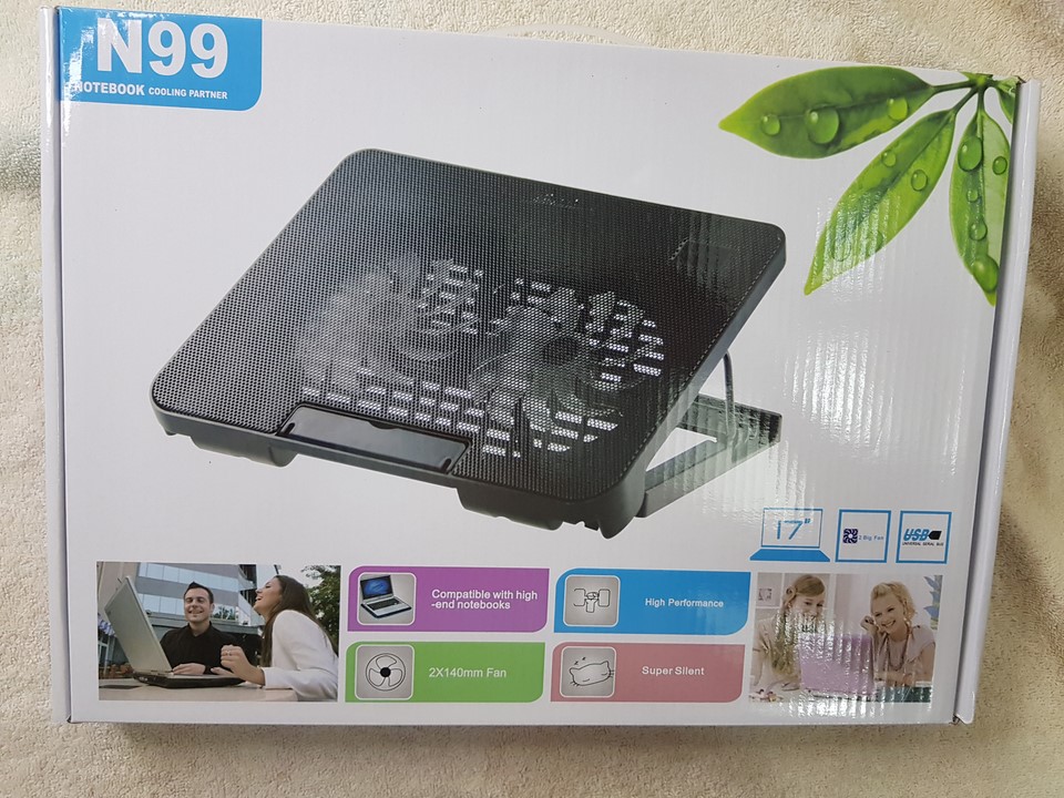 Đế Tản Nhiệt laptop N99 loại 2 quạt - Quạt tản nhiệt cho laptop từ 17inch trở xuống