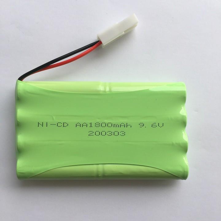 Pin 9.6V 1800mAh Ni-Cd dung lượng cao dùng cho xe điều khiển từ xa, xe tải, máy xúc, xe tăng