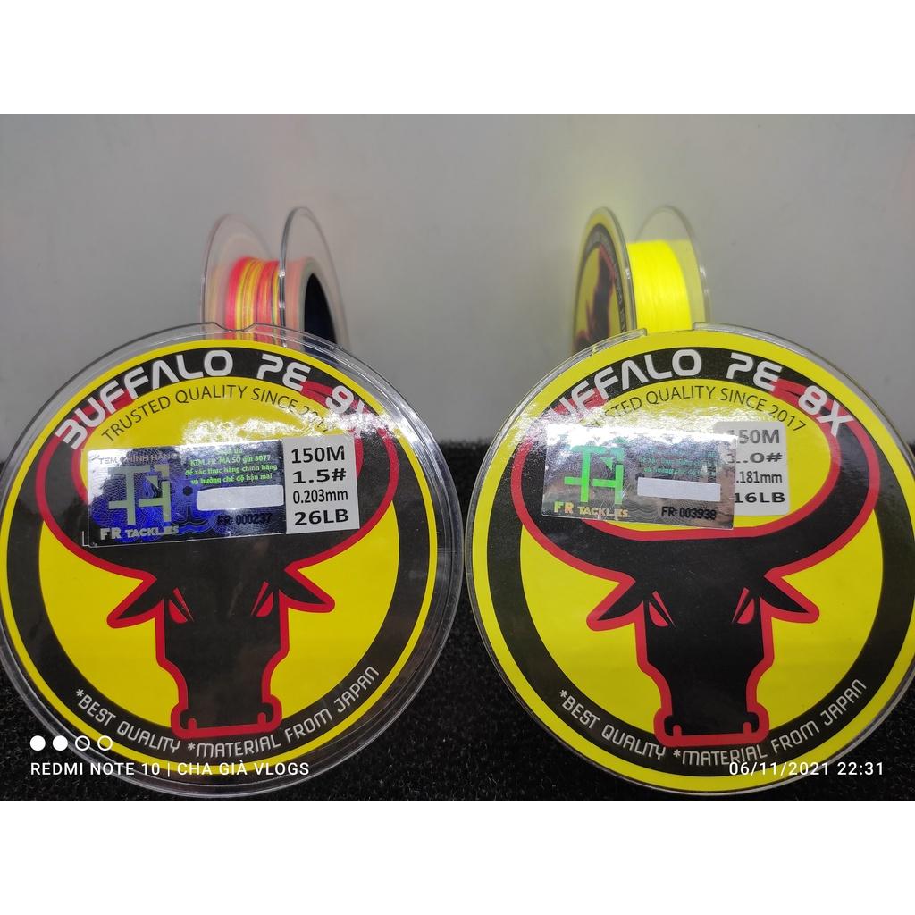 DÂY CÂU CÁ Pe Buffalo 150M / dây nhợchuyên dùng làm trục câu lure lóc chẽm tráp hanh mú nhồng CHA GIÀ VLOG