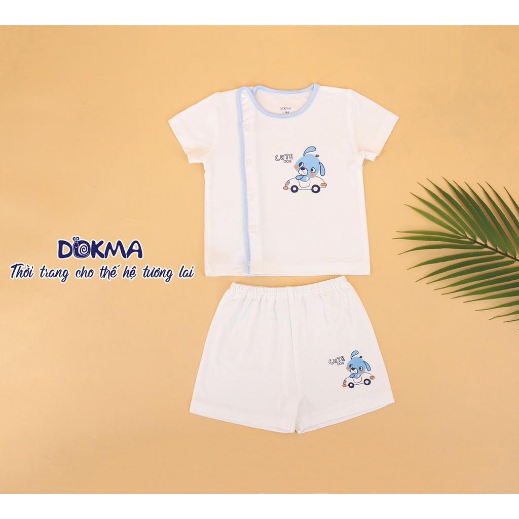 DB755 Bộ quần áo cài lệch cộc tay Dokma (3-9m)